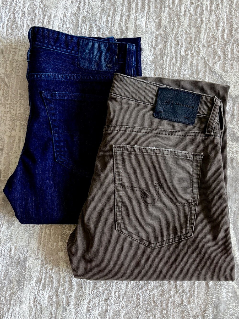 AG Adriano Goldschmied Tellis Grey Cords & The Matchbox Jeans $65 for both